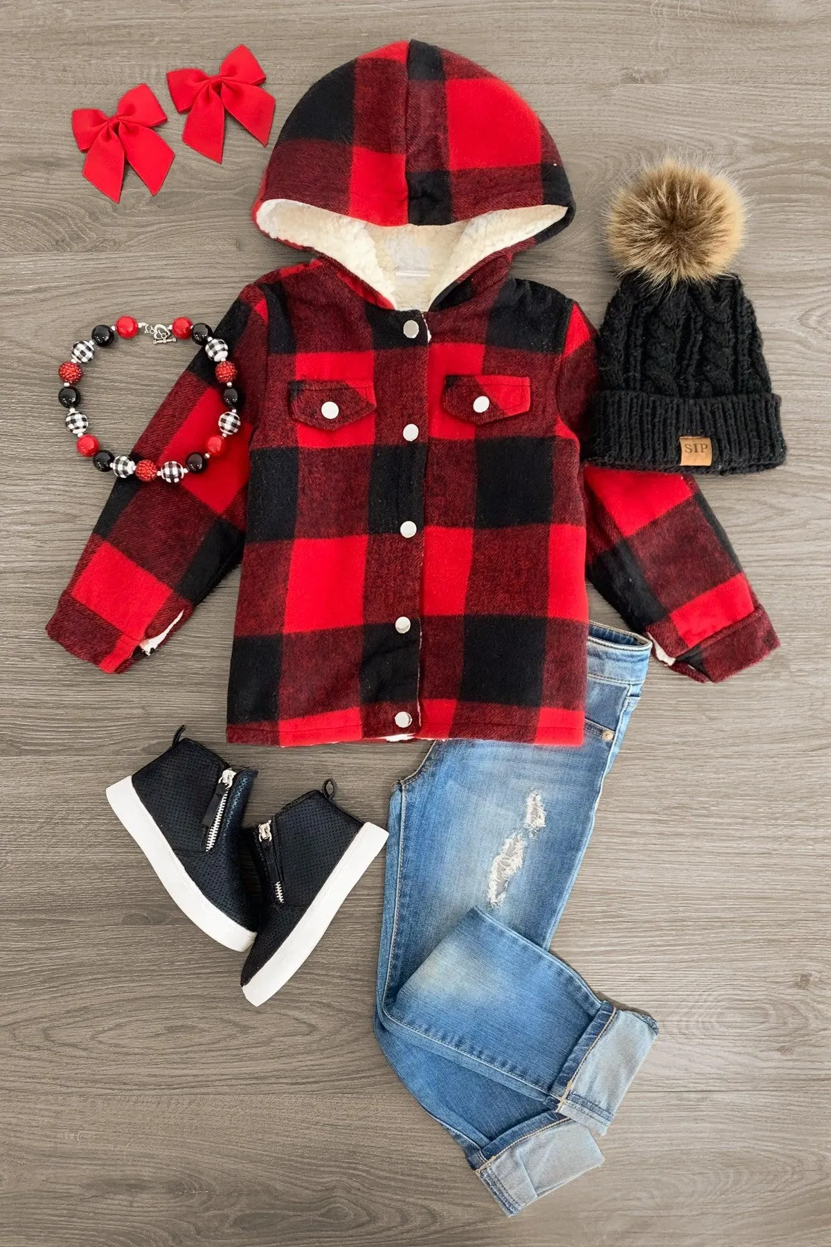 Plaid Sherpa Flannel Jacket