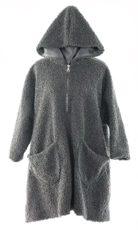 Poodle Hoodie Jacket in Charcoal