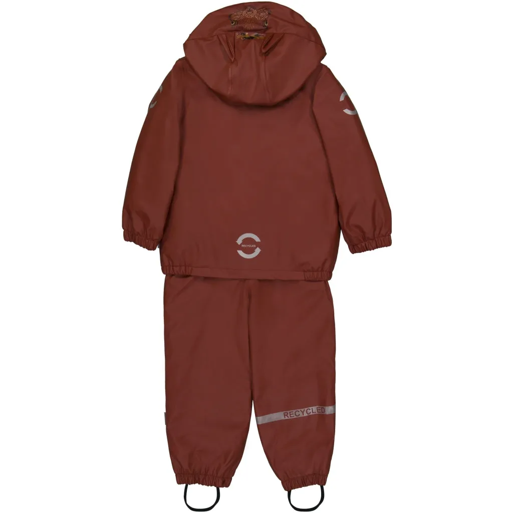 PU Rainwear Padded Animal (overalls 80-104) - Henna