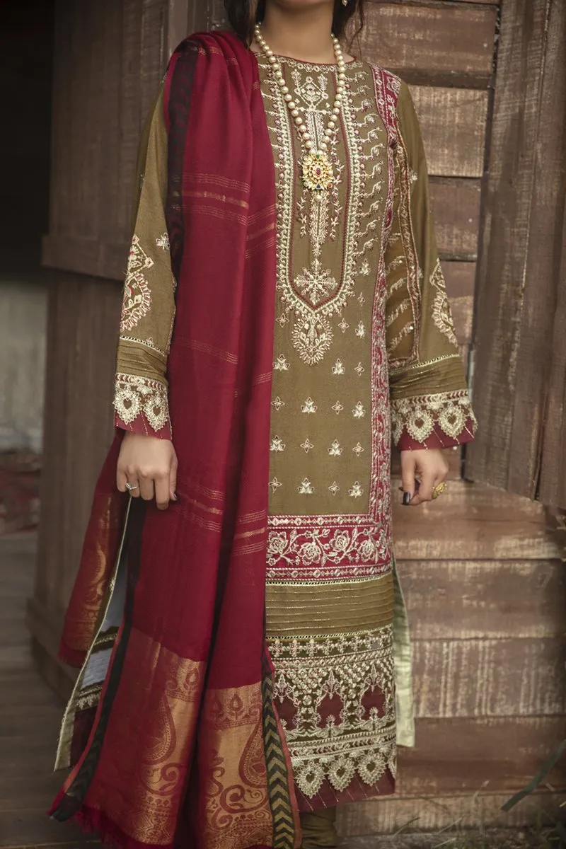 Qalamkar Embroidered Winter Collection with Shawl – KK-08