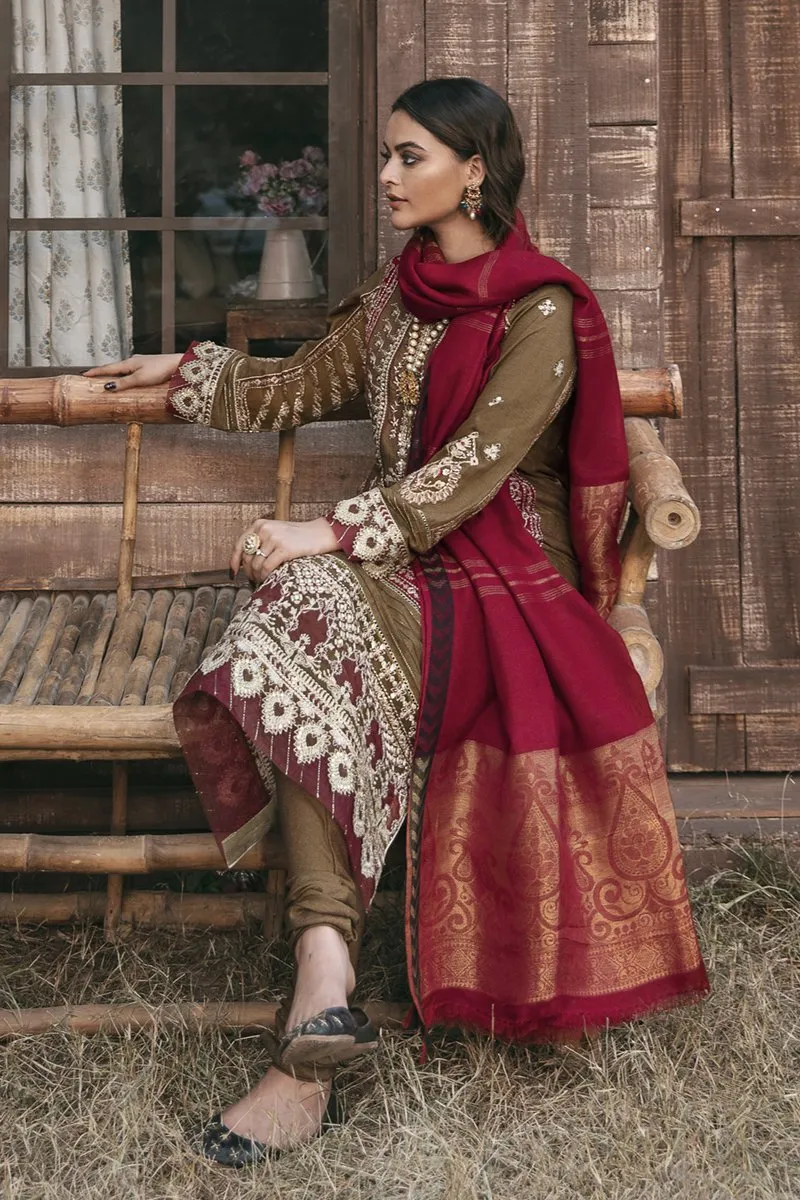 Qalamkar Embroidered Winter Collection with Shawl – KK-08