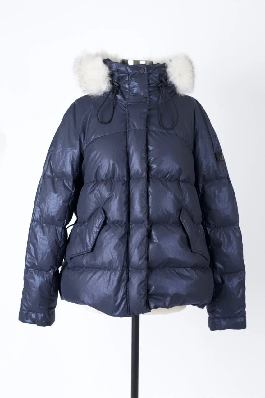 Quilted Puffer Jacket W/ Fur Hood