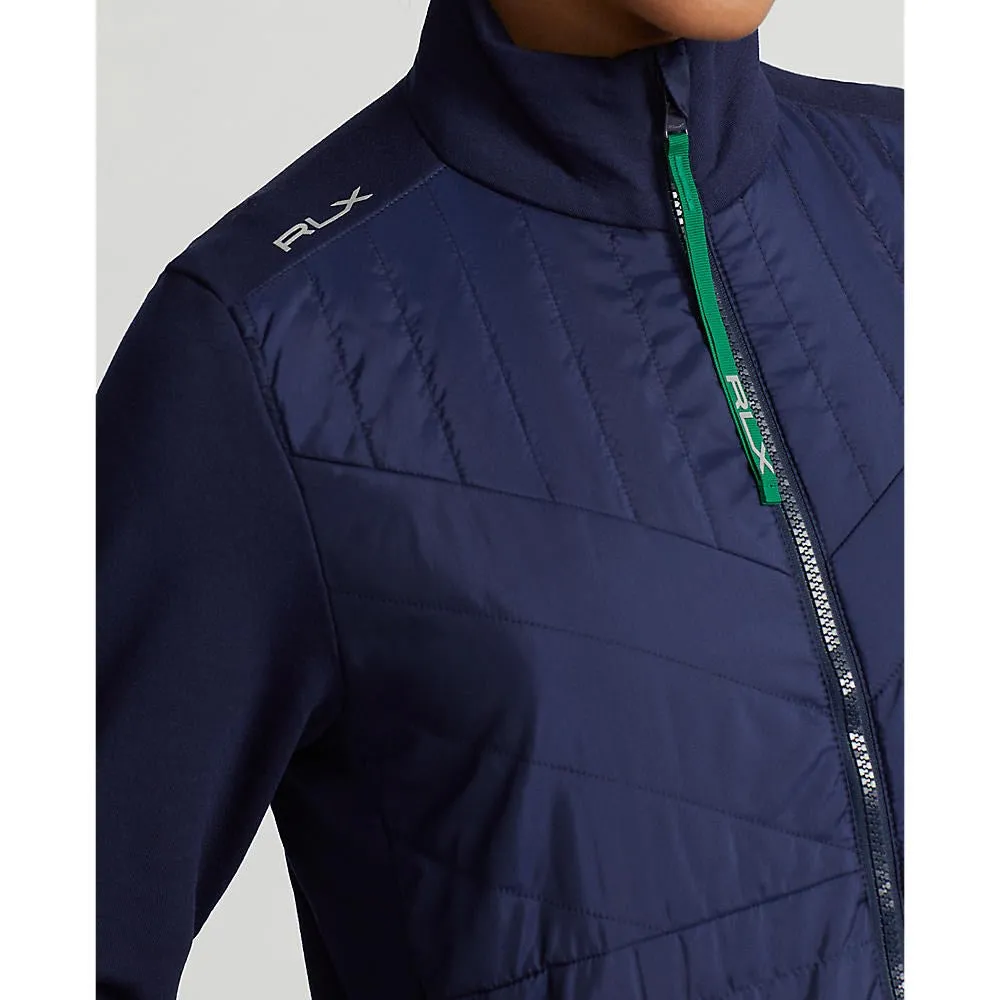 RLX Ralph Lauren Women's Hybrid Full Zip Jacket - French Navy/Cruise Green