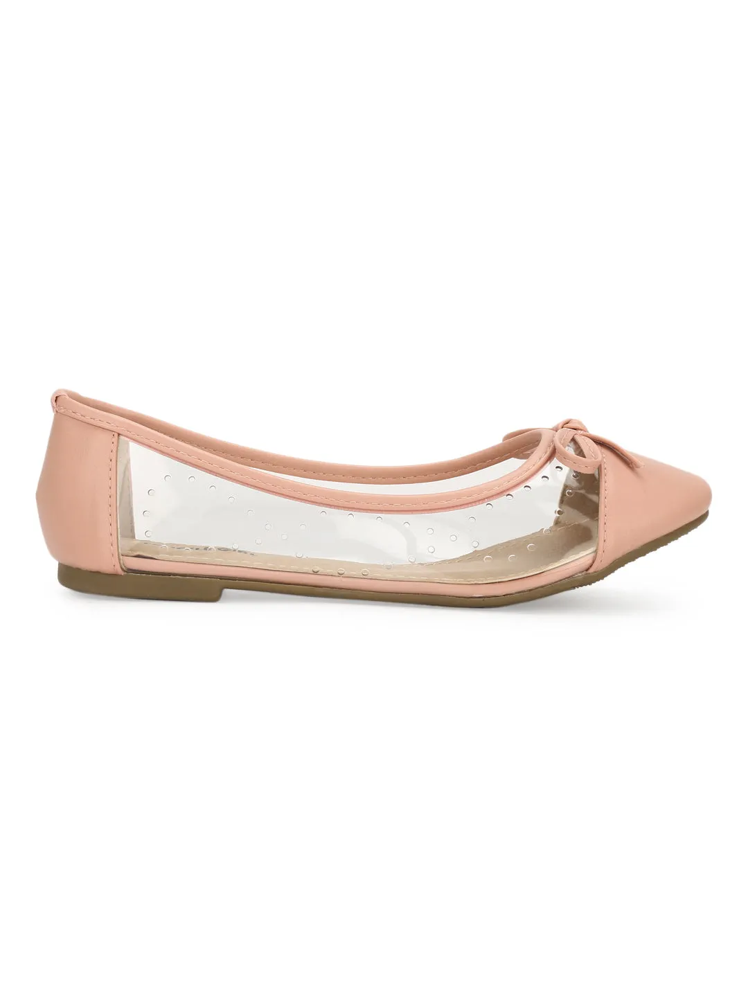 Rose Gold Perspex Clear Belly Flats