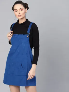 Royal Blue Corduroy Pinafore Dress