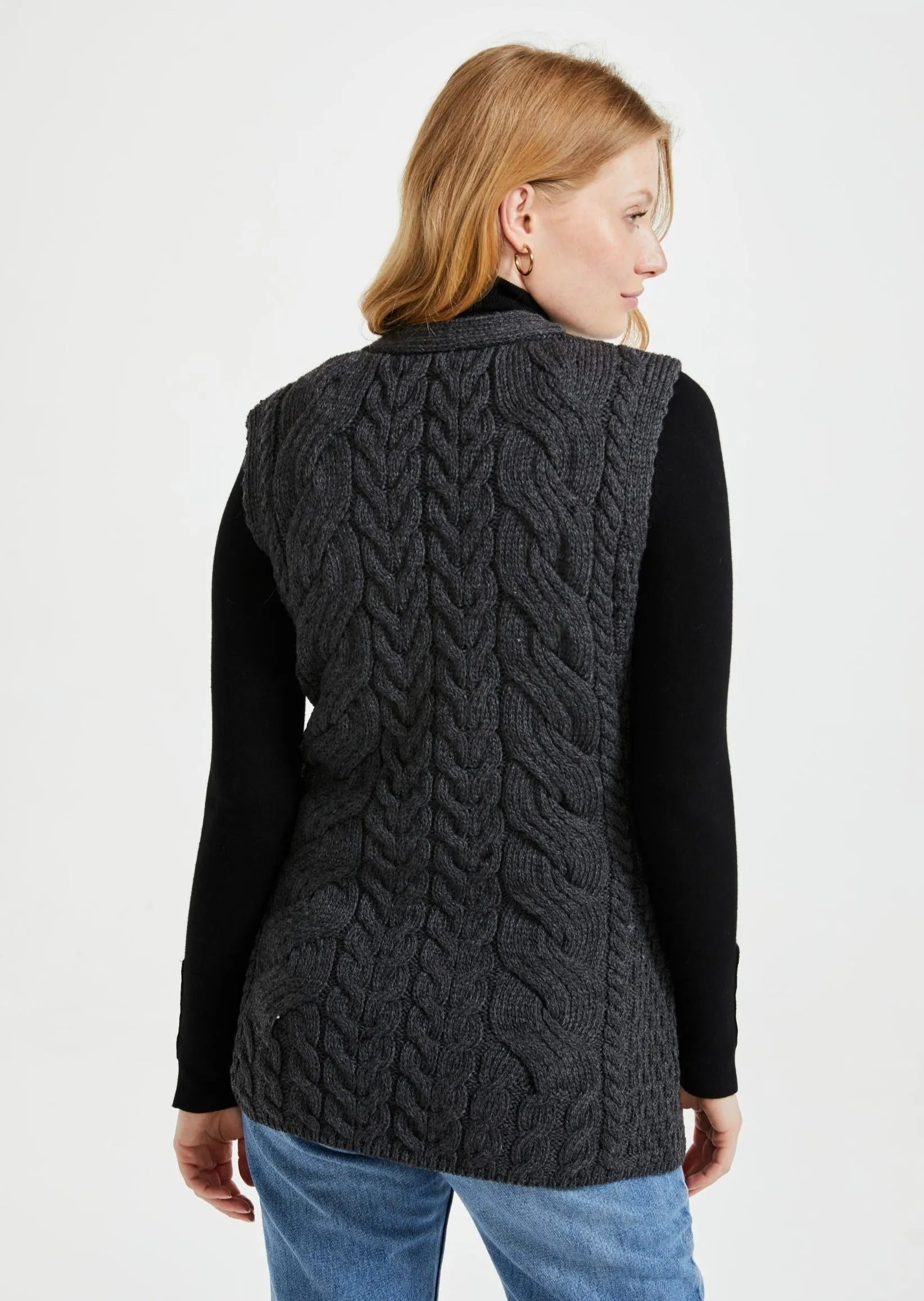 Saoirse Aran Supersoft Cardigan | Charcoal