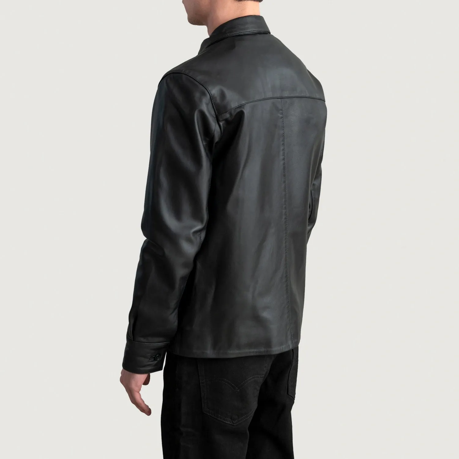 Scout Black Leather Shirt