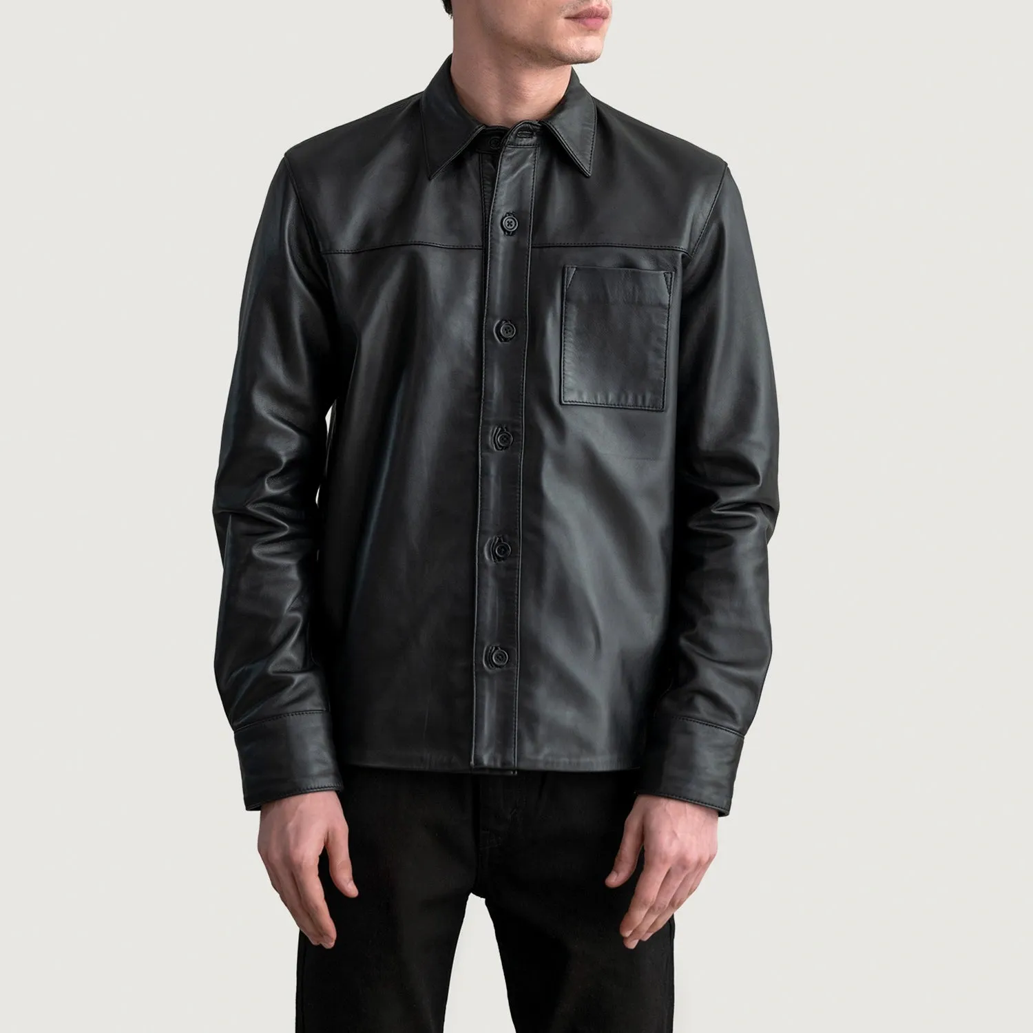 Scout Black Leather Shirt