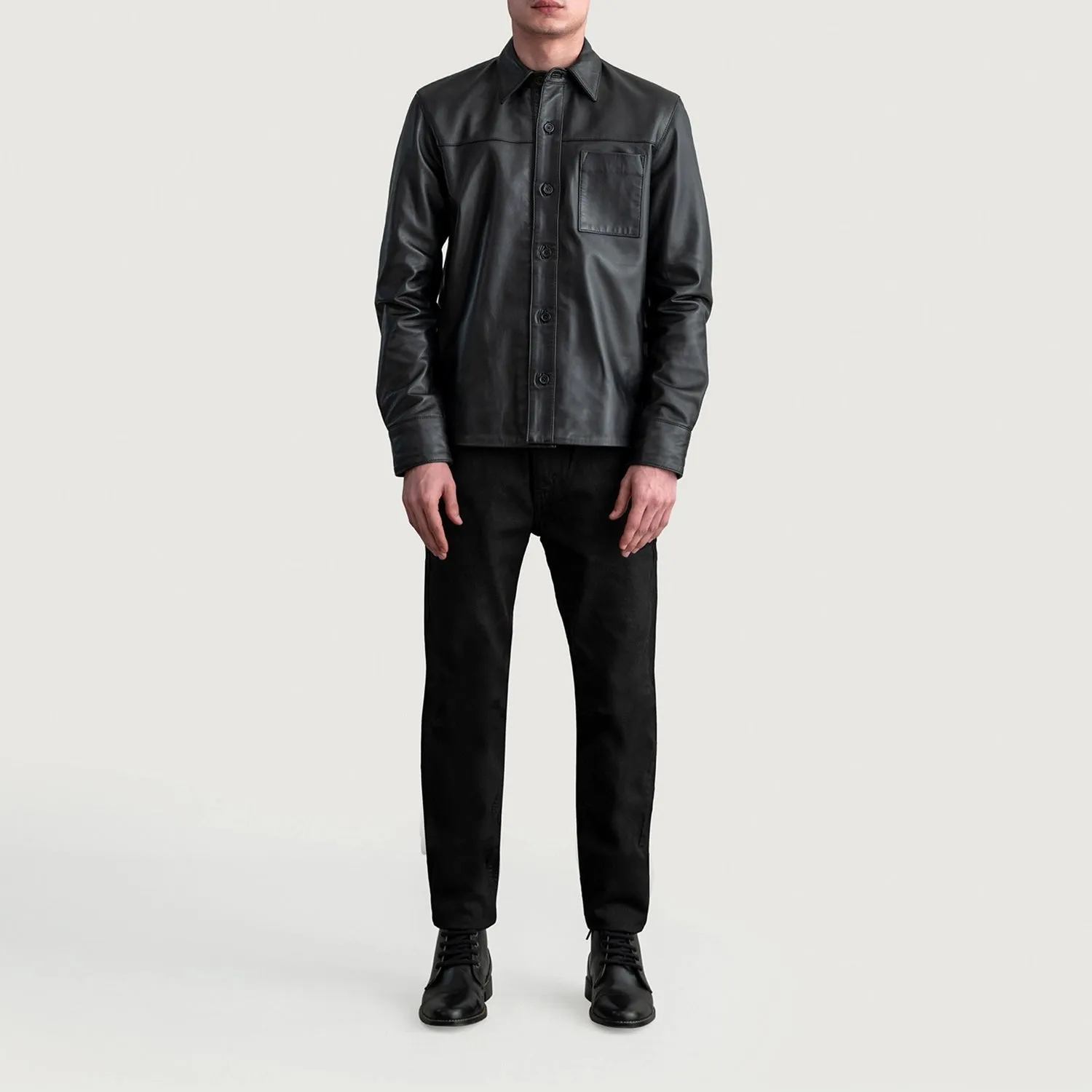 Scout Black Leather Shirt