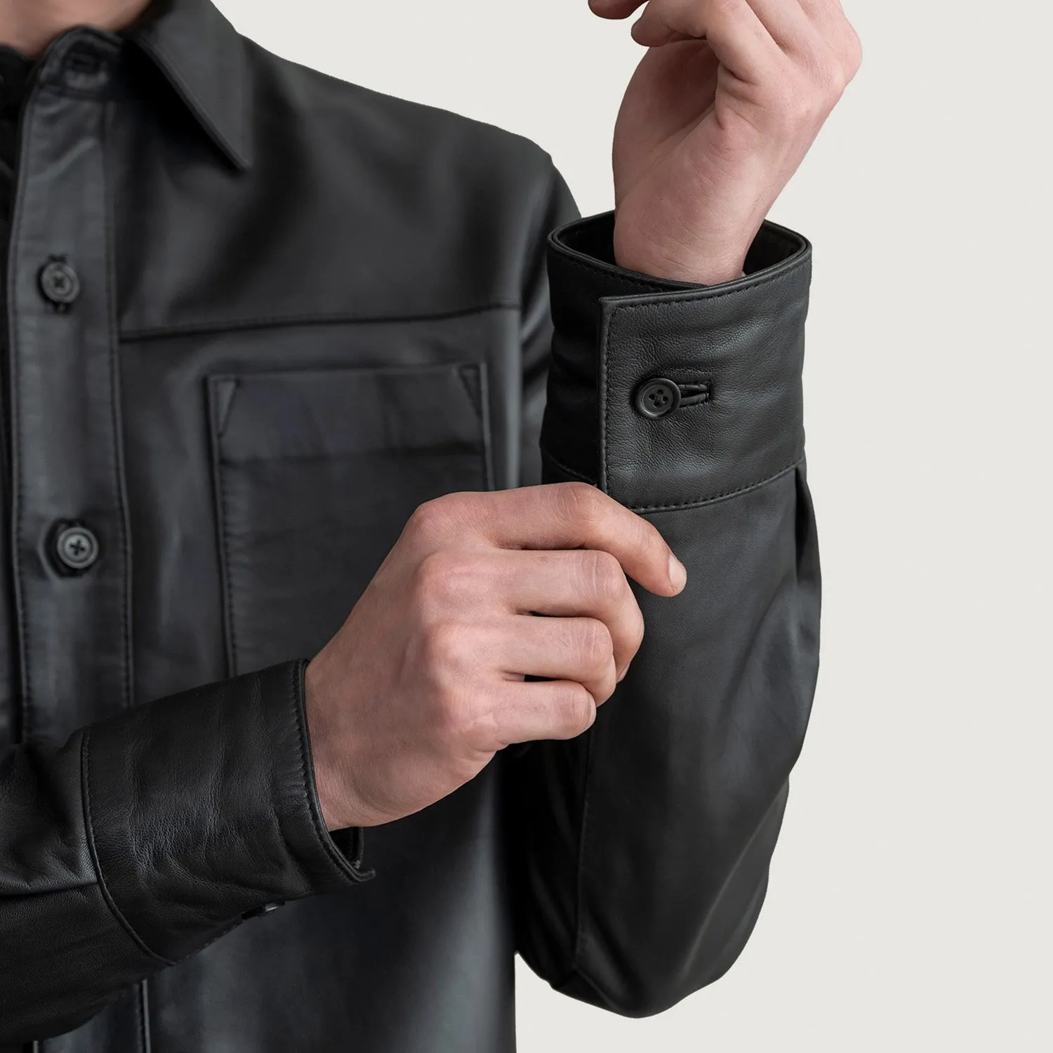 Scout Black Leather Shirt