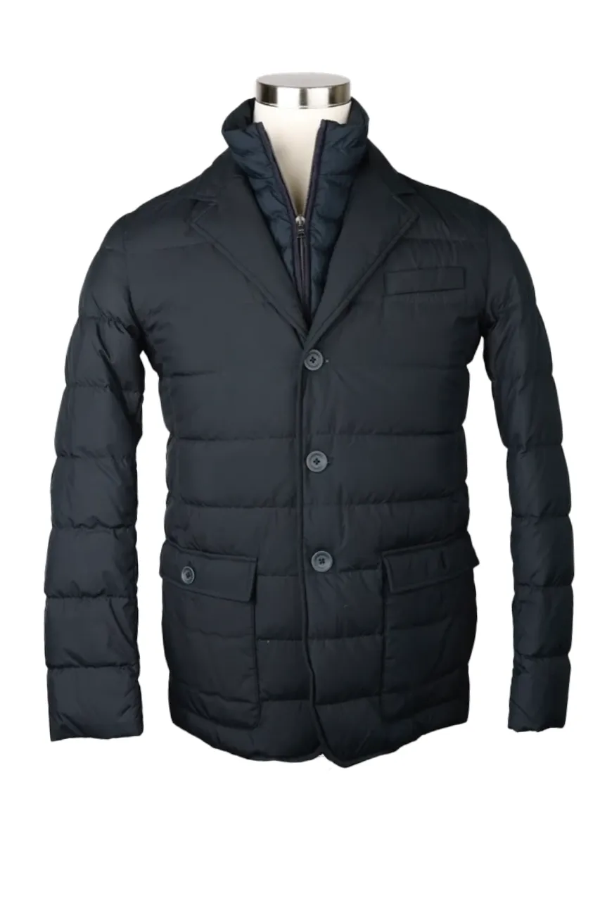 Short Puffer With Insert Jacket