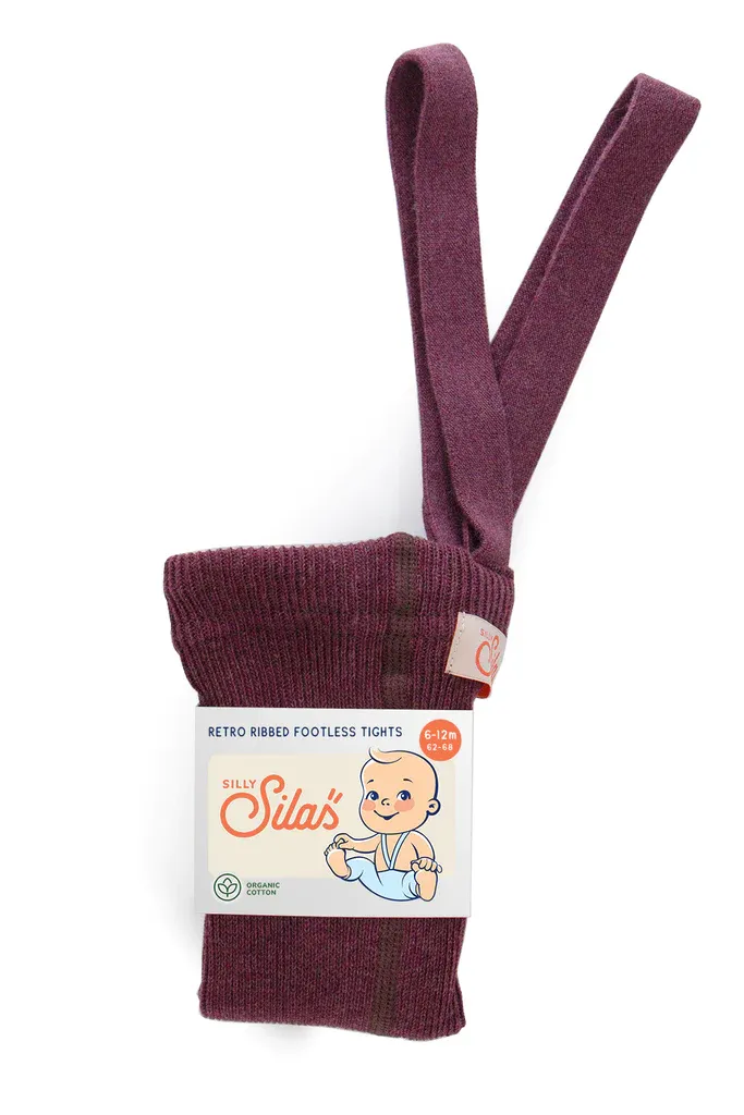 Silly Silas Footless Tights - Fig Blend