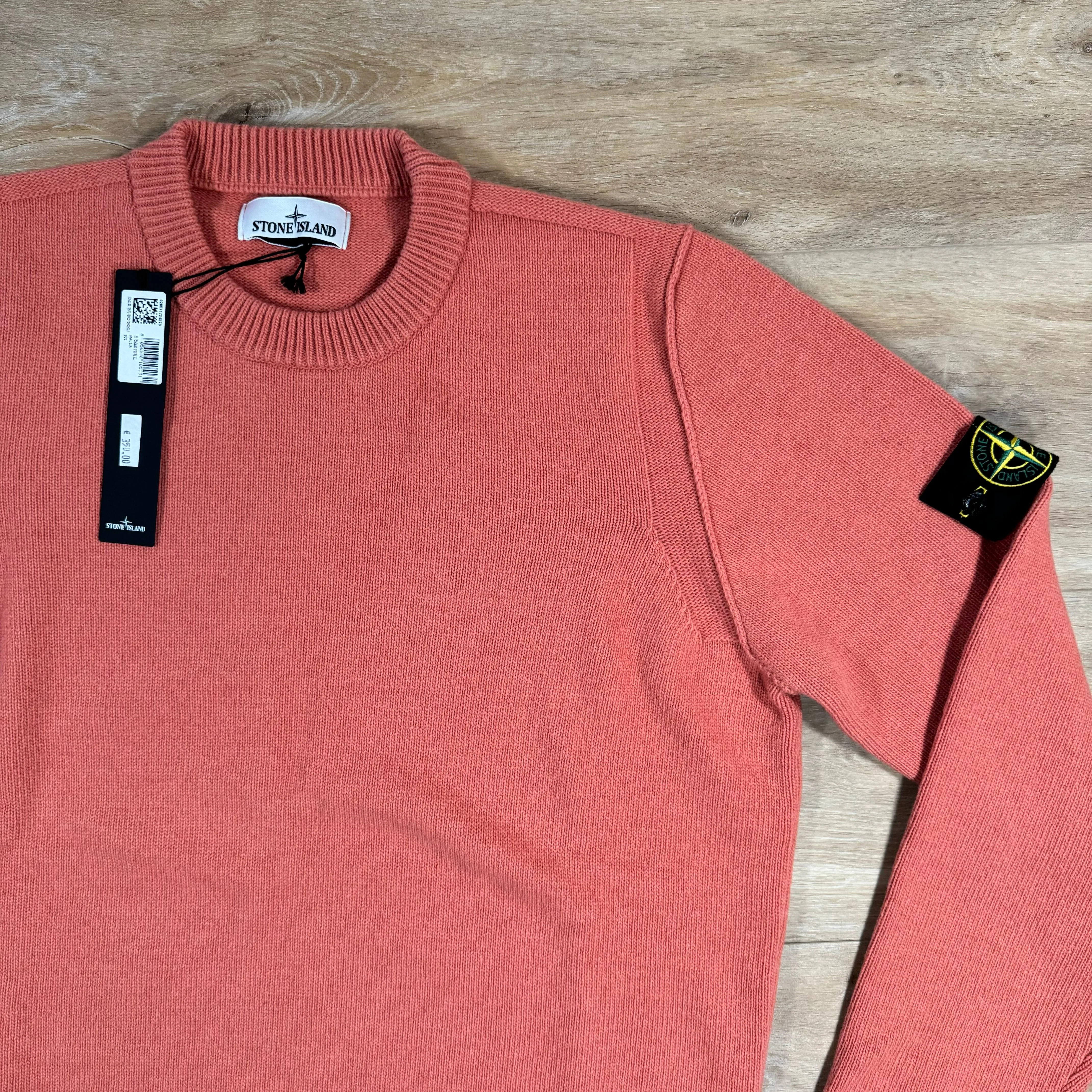 Stone Island Lambswool Crewneck Sweatshirt in Orange