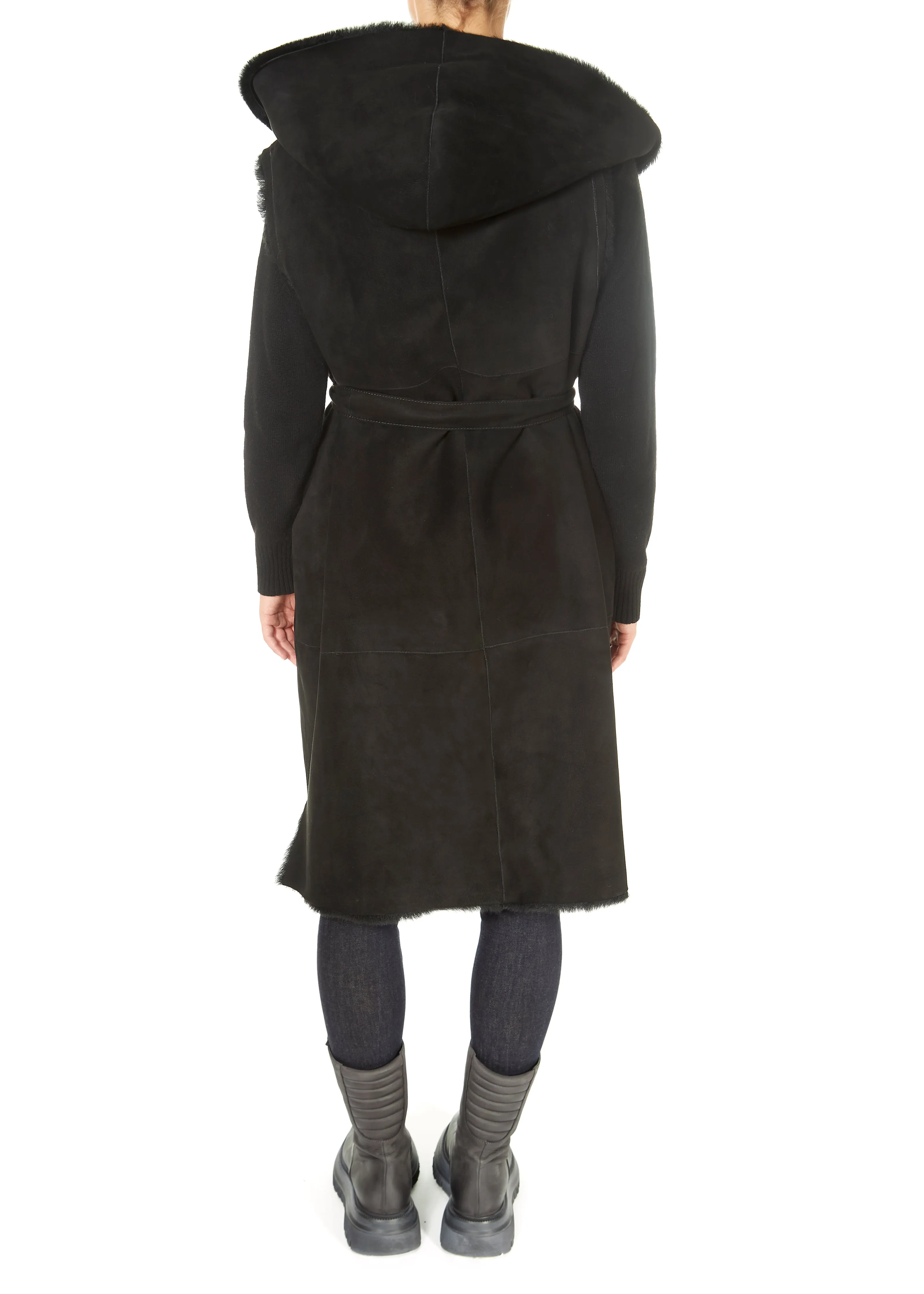 Suprema 'Black Reversible Sheepskin Gilet'