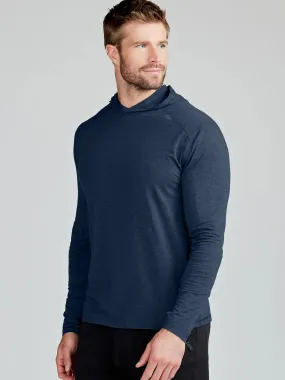 tasc Performance Men's Carrollton Lightweight Hoodie in Classic Navy Heather