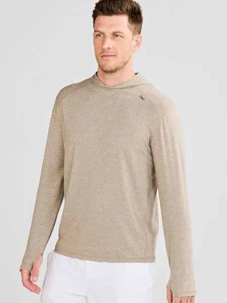 tasc Performance Men's Carrollton Lightweight Hoodie in Gray Oak Heather