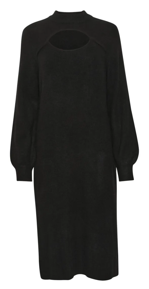 The Mollie Knit Dress - Pitch Black