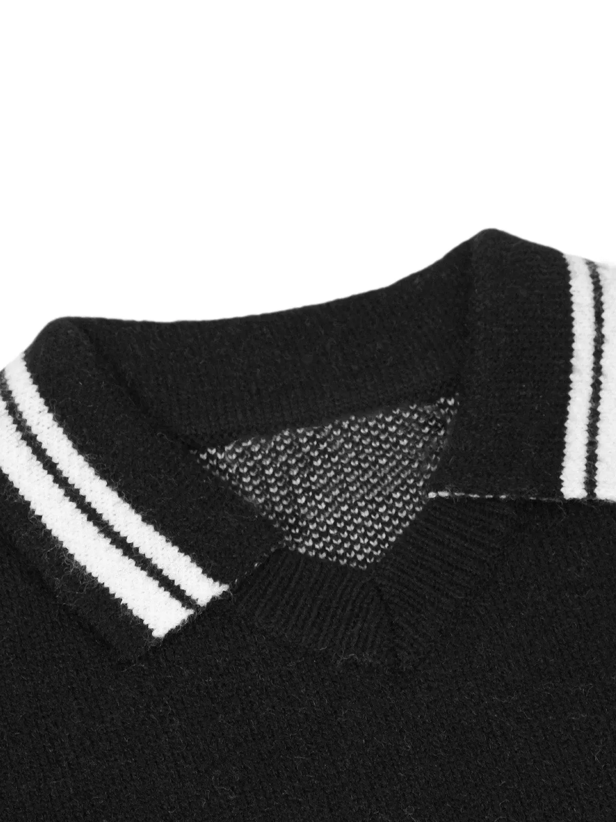 Thesupermade Striped Jersey Knitted Polo Sweater