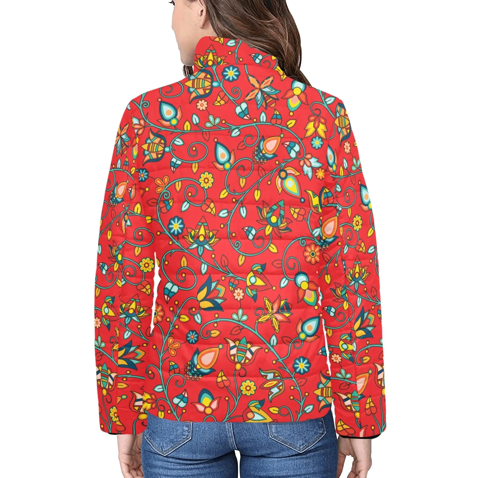 Thorny Path Red Women's Padded Jacket