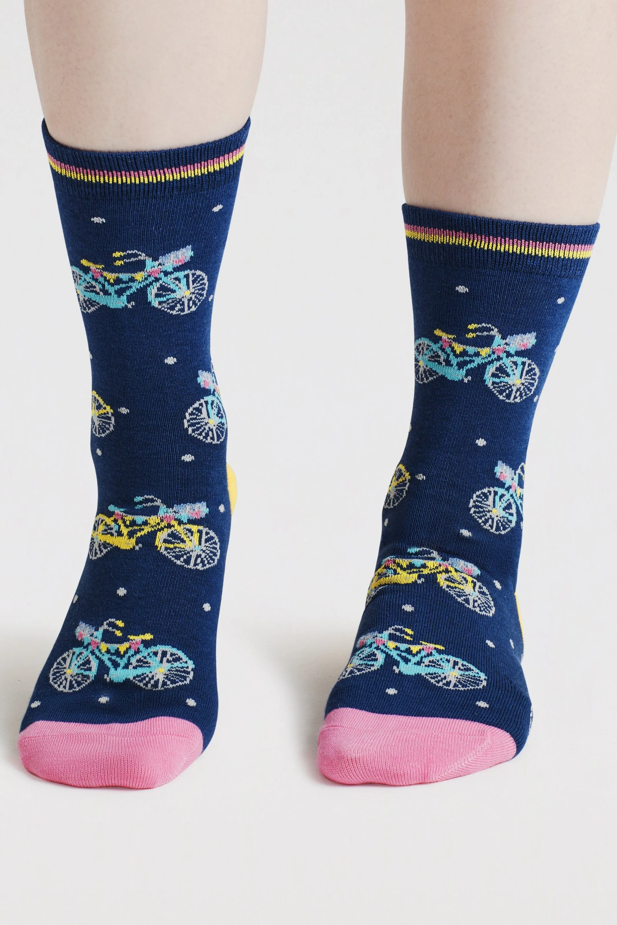 Thought Rosette Bike Bamboo Socks