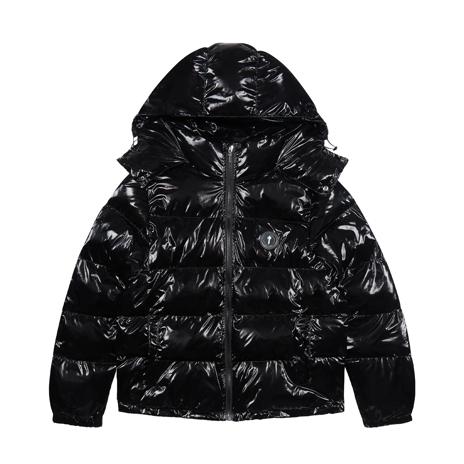 Trapstar Irongate Detachable Hooded Puffer Jacket - Shiny Black