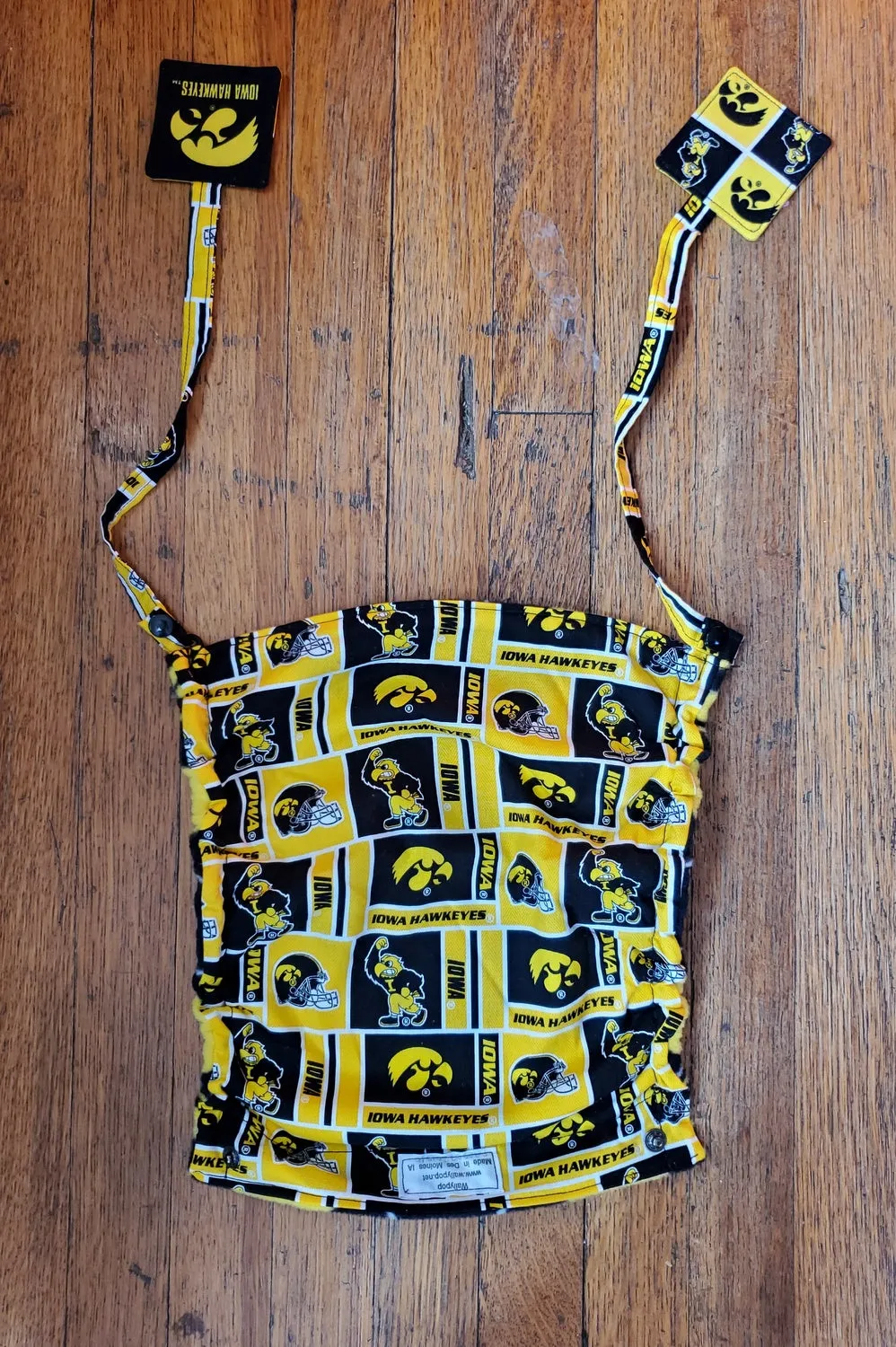 University of Iowa Flat Tula Hood with matching Reach Straps