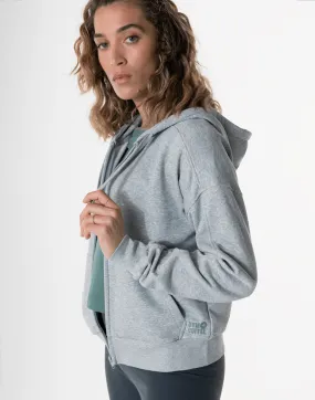 Venice Zip Hoodie in Grey Marl