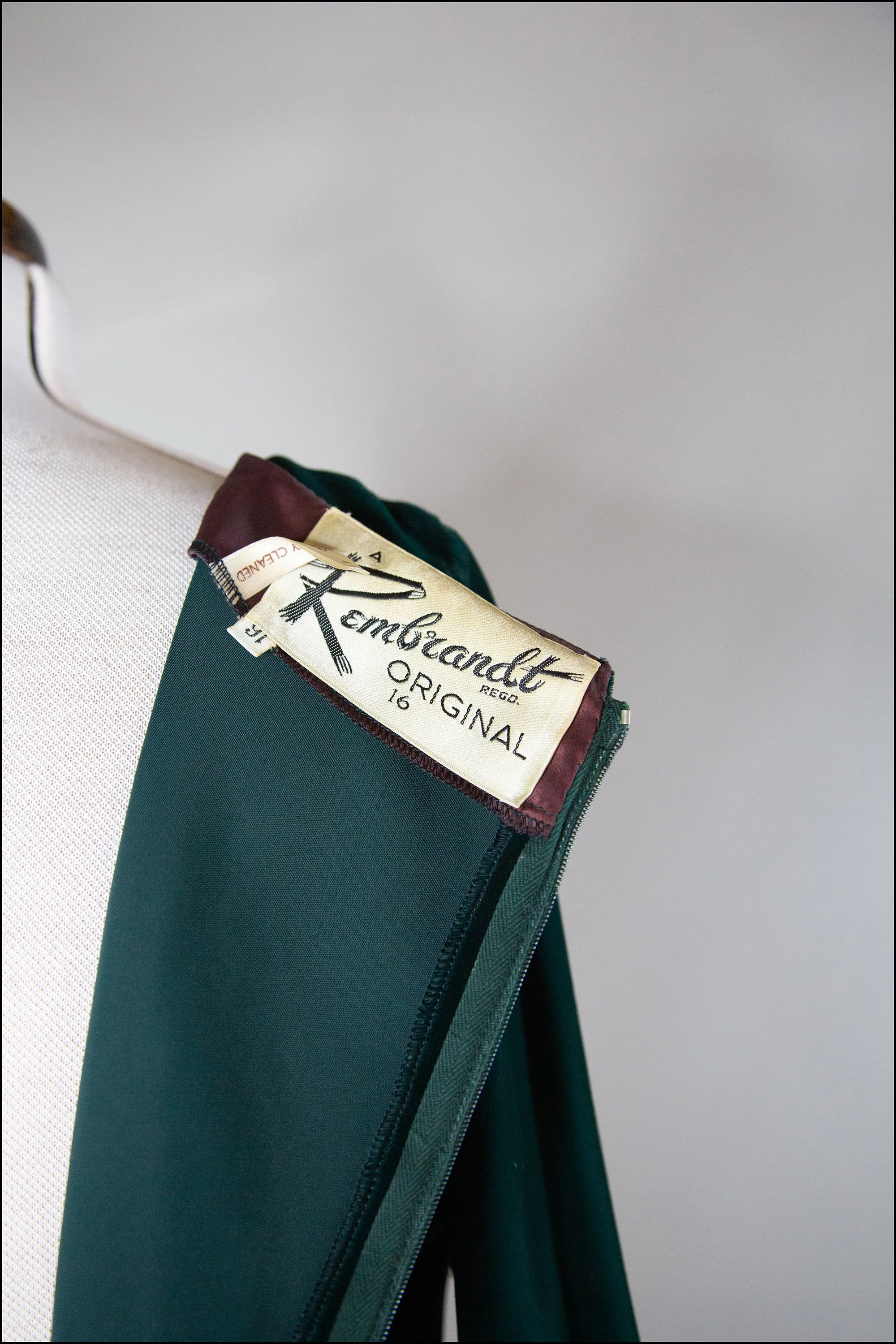 Vintage 1950s Green Velvet Wiggle Dress