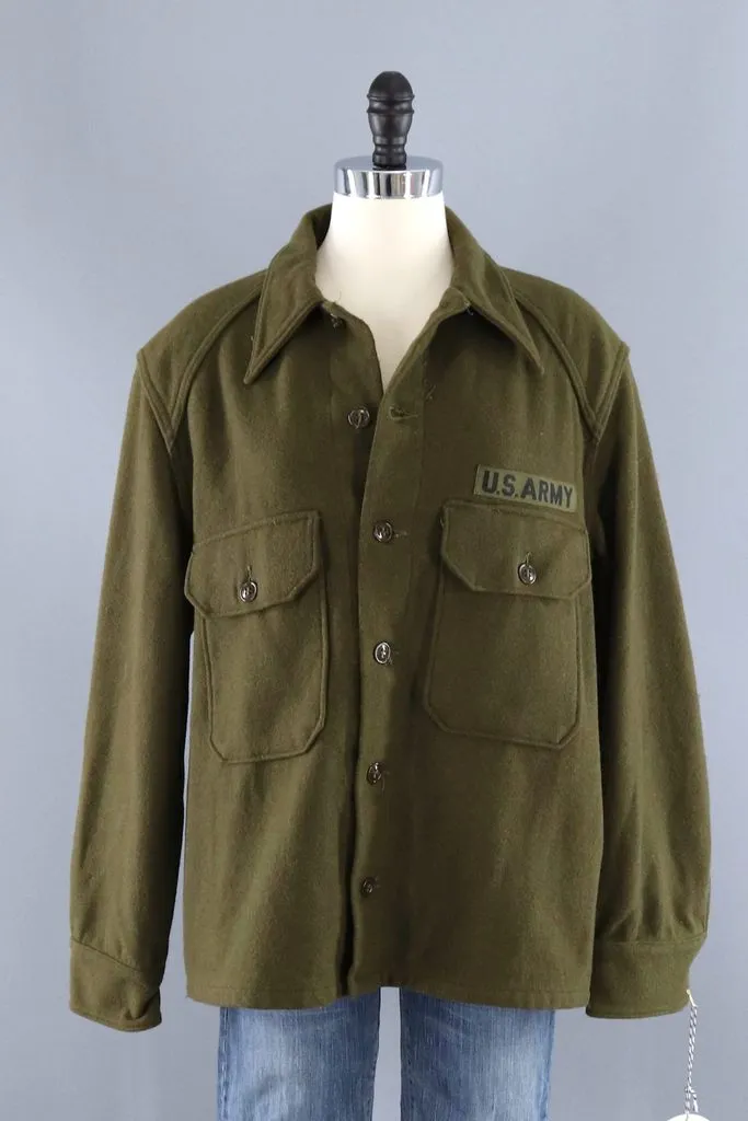 Vintage 1950s US Army Wool OG107 Field Jacket