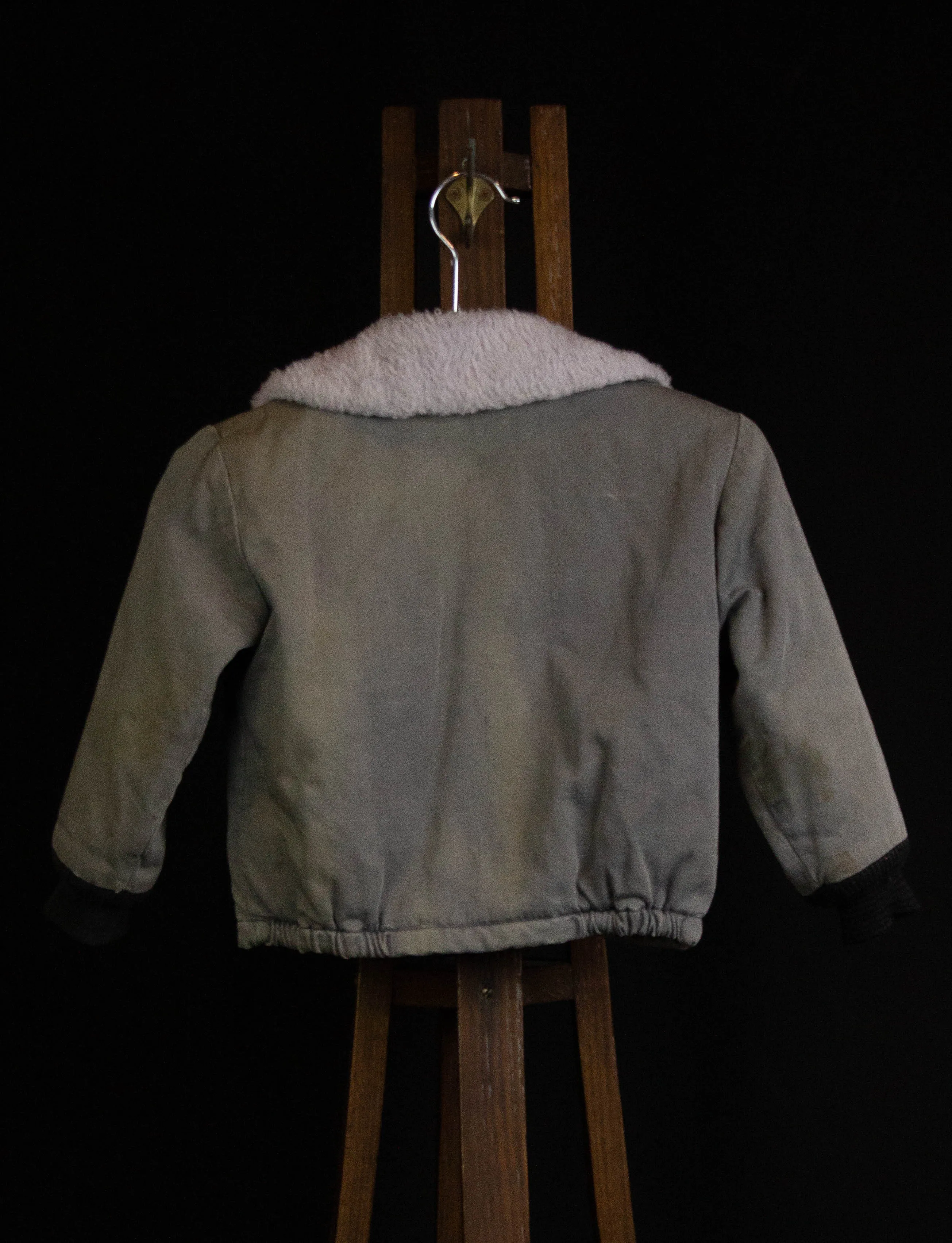 Vintage Kids Faux Fur Bomber Jacket