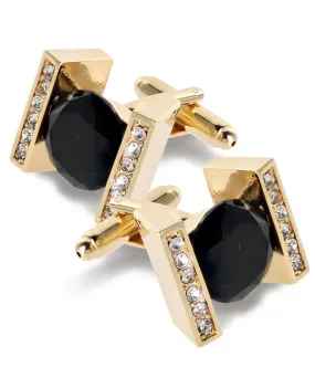 Vittorio Vico Princess Cut Crystal Colorstone Cufflinks: CL14XX Series