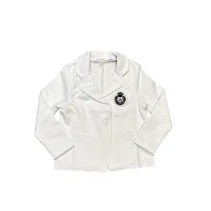 White Milano Blazer with Color Badge