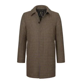 Wool Ambroeus Coat with Goose Down Filling in Brown Multicolor