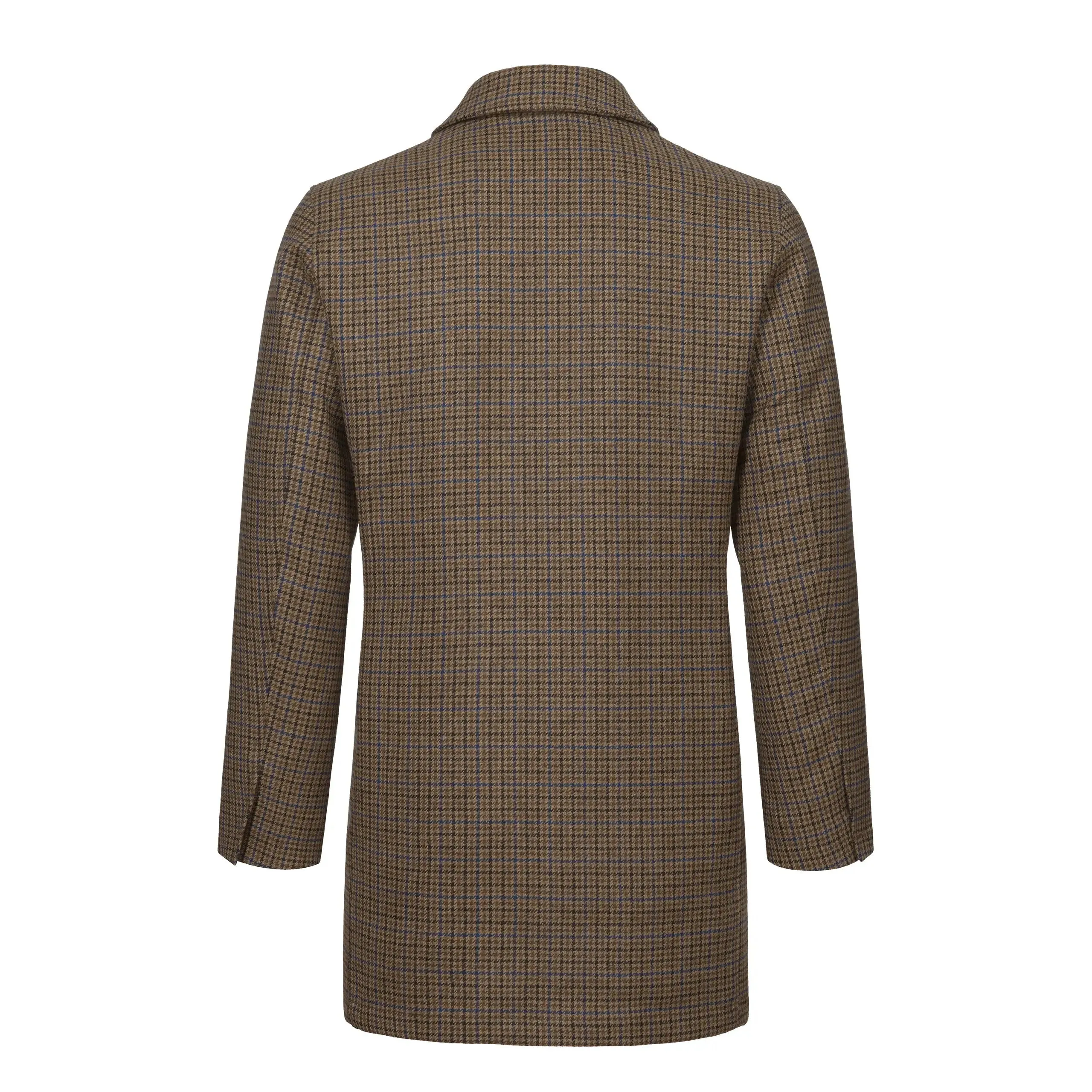 Wool Ambroeus Coat with Goose Down Filling in Brown Multicolor