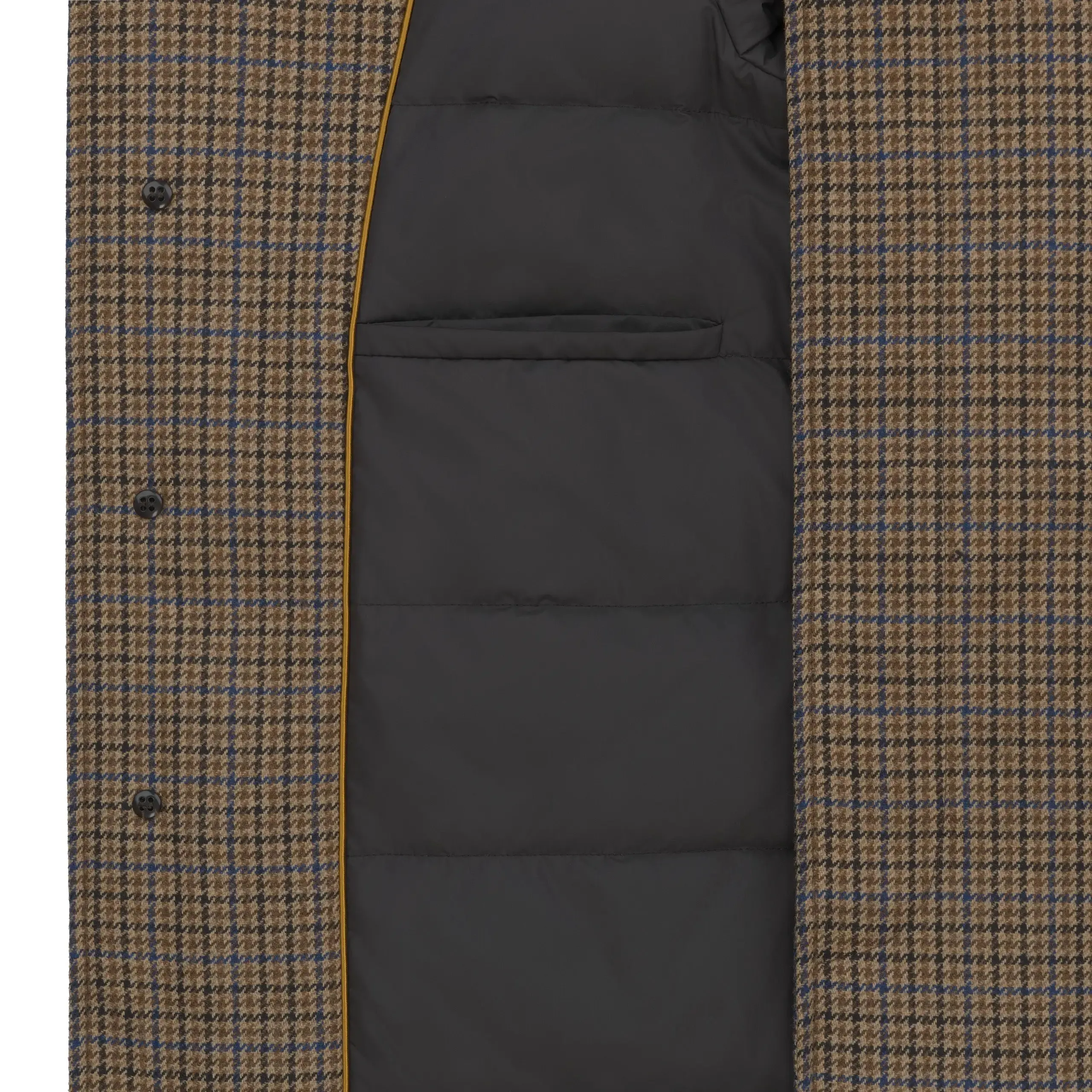 Wool Ambroeus Coat with Goose Down Filling in Brown Multicolor