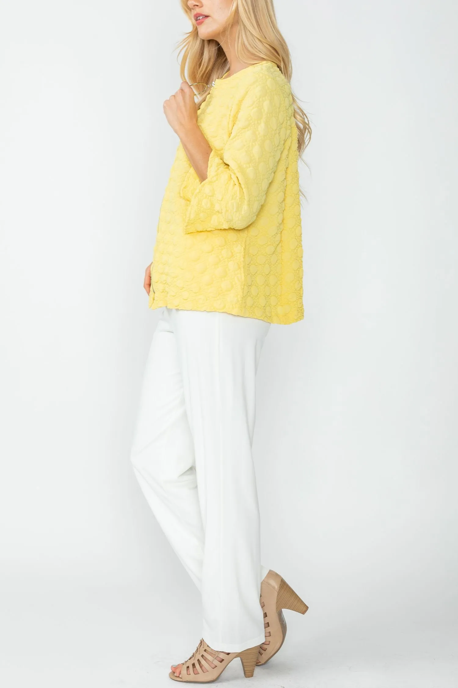 Yellow Flare Zip Up Jacket